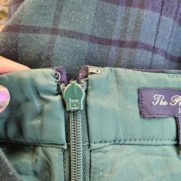 J. Crew the Pencil Skirt blue green tartan plaid wool blend size 6 - Picture 5 of 7